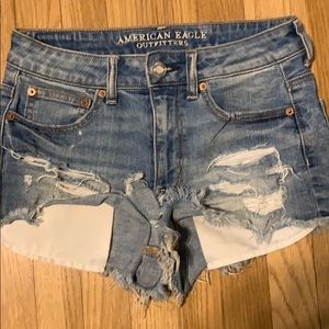 AE stretch jean shorts
